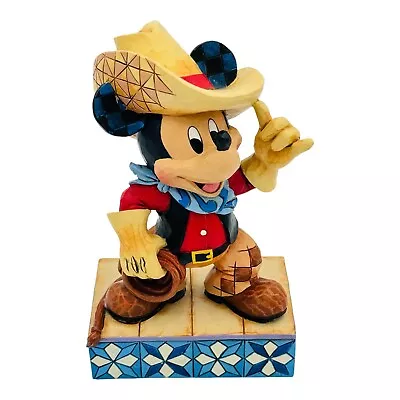 Jim Shore Disney Roundup Mickey Mouse Figurine Cowboy Western • $59.95