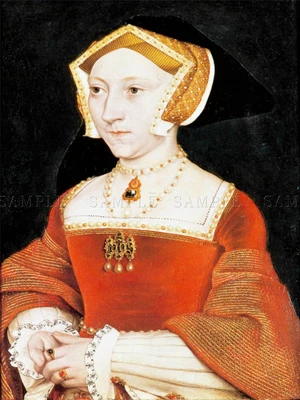 £14.49 • Buy Painting Antique Holbein Junior Tudor Queen Jane Seymour Art Print Lah511a