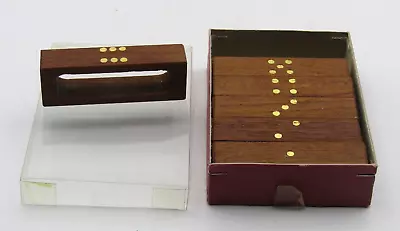 Vintage Mcm Rectangle Wood Napkin Rings (6) Iob - Painted  Dominoes  Dots Design • $14