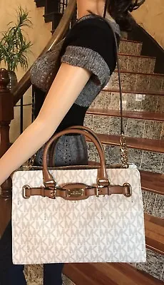 Nwtmichael Kors Large Vanilla Hamilton Frame Out Large Tote Handbag $448 • $350