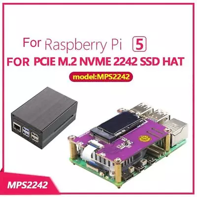 PCIE M.2 NVME 2230 2242 Gen1/2/3 SSD HAT For Raspberry Pi 5 T4U0 • $43.64