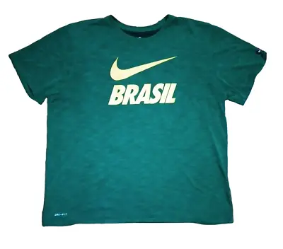 $14.99 • Buy The NIKE TEE - Brasil / Brazil T-Shirt - Green 2XL