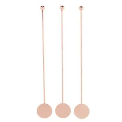 Stainless Steel Coffee Beverage Stirrer Cocktail Swizzle Sticks  Copper • £5.14