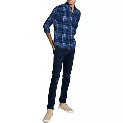 And Now This Mens Flannel Collared Plaid Button-Down Shirt BHFO 3431 • $10.99