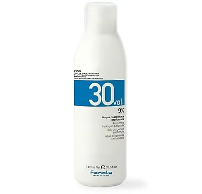 Fanola Cream Hydrogen Perfumed Peroxide Hair Oxidant 1000ml 30 Vol - 9% 1L • £7.99