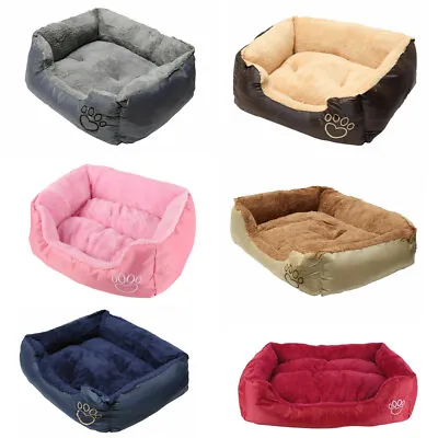 Pet Cat Dog Bed For Small Medium Large Dogs Mat Washable Puppy Soft Comfy Basket • £14.59