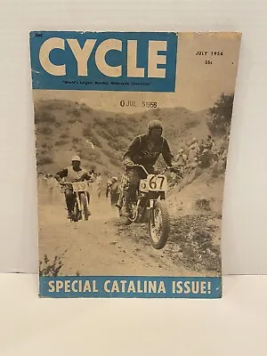 VintageCycle Magazine July 1956  Triumph Road Test. Willow Springs. • $10