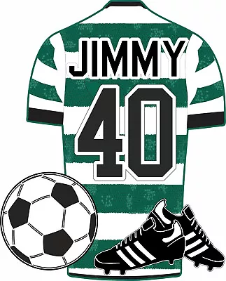 CELTIC FOOTBALL CLUB CAKE TOPPERS CUSTOM  2 LAYERS Of 300gsm Card ANY TEAM • £11