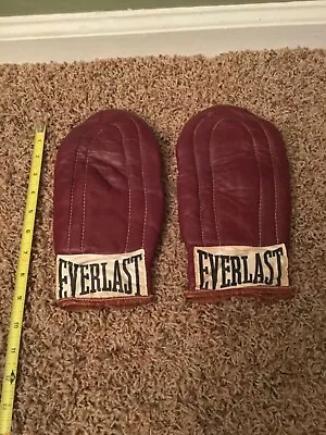 Vintage Everlast Leather Weighted Speed Bag Training Gloves • $85.44