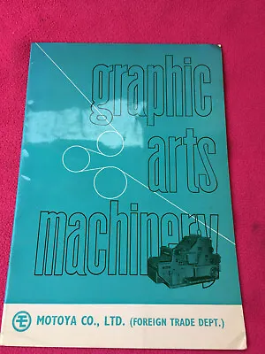 Catalog TYPE FACE Grafic Arts MOTOYA Japan TOKYO Printing Machinery PRINT SHOP • $17.17