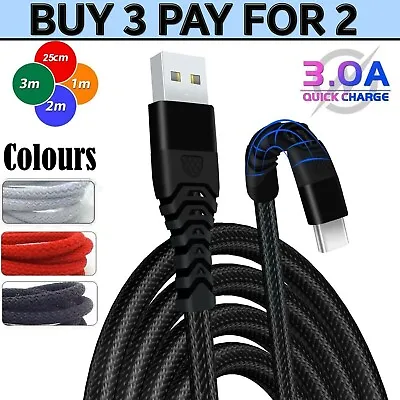 USB A To USB Type C Charger Cable Data Lead For Samsung Galaxy S22 S22+ ULTRA 5G • £2.35