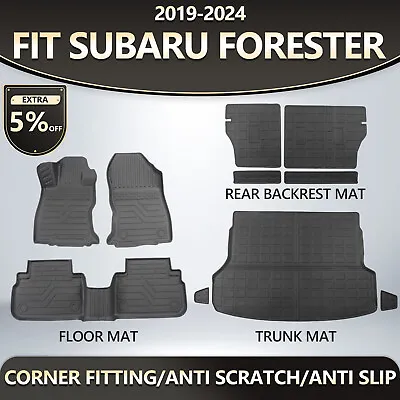 Floor Mats Trunk Cargo Liners Trunk Mat Anti-Slip For 2019-2024 Subaru Forester • $84.99