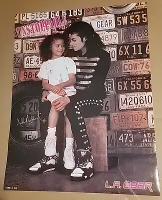 Michael Jackson La Gear Shoes Unstoppable B Poster  1990 Very Rare! • £332.55