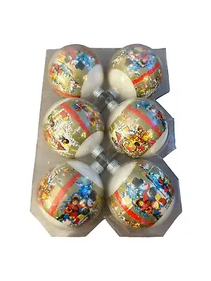 Vintage 6 Shiny Brite Plastic Christmas Ornaments Wrapped - Free Shipping • $20