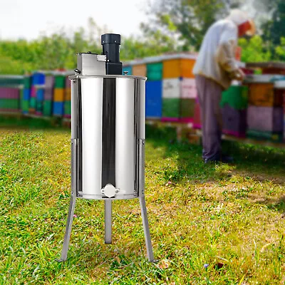 Quality Electric Honey Extractor 3 Frame Stainless Steel Bee Honey Spinner+Stand • $474.99