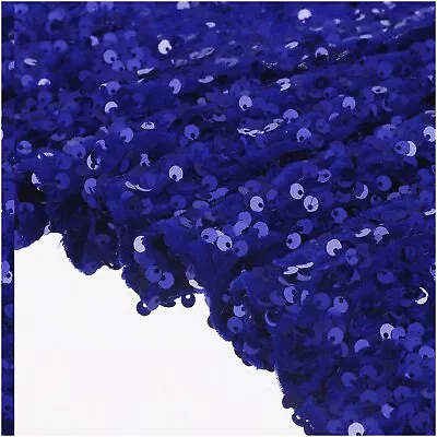 SparkleSew Glitz: 2 Yards Of Brilliant Blue Sequin Fabric - • $72.99
