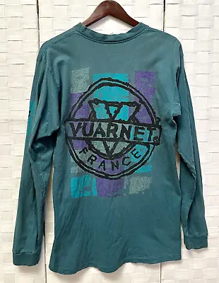 Vintage Vuarnet France Shirt Mens XL Green Teal Long Sleeve 1990s RARE • $27.99
