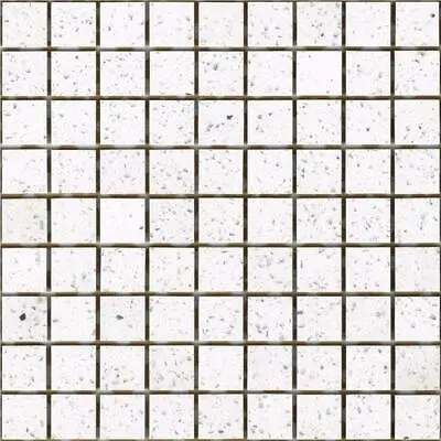 £0.99 • Buy SAMPLE Of White Starlight Stardust Quartz Mosaics Sheet Tile Splashback