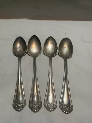 WM Rogers & Son AA Silverplate Flatware Set Of 4 Spoons PAT SEPT. 10 1912 • $19.99