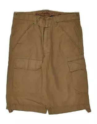 MURPHY & NYE Mens Graphic Cargo Shorts W31 Medium Brown Cotton AZ06 • $20.30
