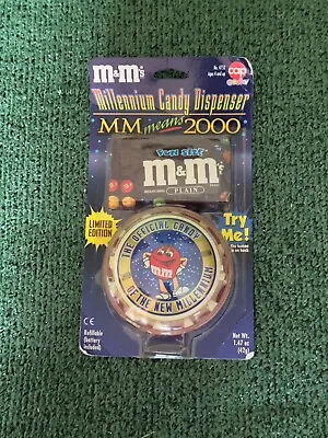 M&M Vintage Millennium Candy Dispenser In Original Package 2000 NIB Rare • $12.20