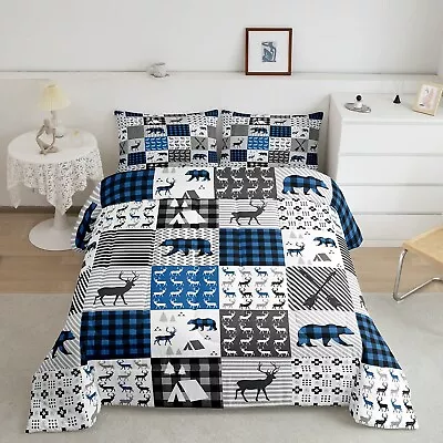 Feelyou Bear Comforter Set Wild Animal Bedding Set Rustic Comforter Moose Pri... • $104.18