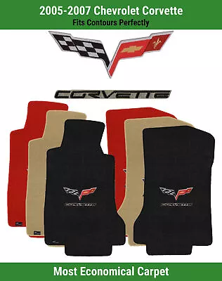 Lloyd Velourtex Front Mats For '05-07 Chevy Corvette W/C6 Double Black/Beige • $160.99