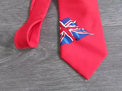 UK Ship Register Union Jack Motif Maritime Shipping Interest Tie • £11.99