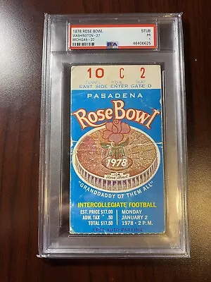 1978 Rose Bowl Game Ticket PSA 1 Michigan Wolverines Washington Huskies 🔥 • $12