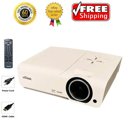 ViviTek D967-WT DLP Projector Large Venue 5500 Lumens Full HD HDMI W/Remote • $393.63