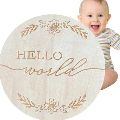 Baby Announcement Sign Photo Prop Hello World Baby Sign For Nursery • $6.48