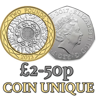 £49.99 • Buy Coin Unique £2-50p Version - Professional Version Coin Unique Easy Coin Magic UK