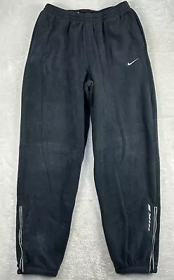 Vintage Nike Sweatpants Men’s Large L Black Fleece Jogger Track Pants Swoosh • $19.90