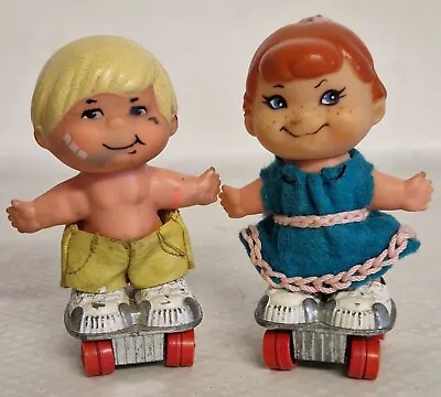 Vintage Mattel Small Shots Daredevil Dexter & Breezy Bridget Roller Skater Toys • $18.66