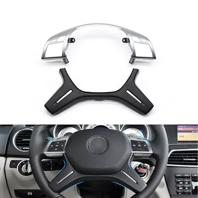 Car Steering Wheel Trim Center Bezel Cover For Mercedes ML GL GLS W166 W204 W212 • $43.11