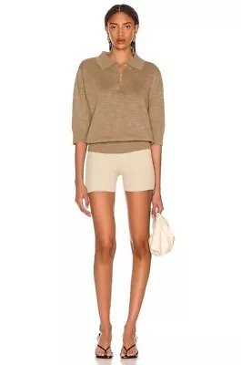 BASSIKE Placket Front Polo Knit Top 'Artichoke' Size 3 - As New • $129