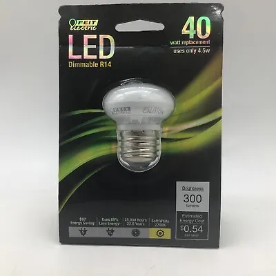 Feit Electric BPR14DM 2700K Dimmable R14 LED Light Bulb 300Lumens 40 Watt • $9.99