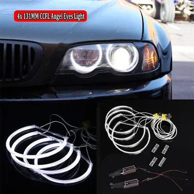 4x 131MM CCFL Halo Ring Cotton Light LED Angel Eyes For BMW E36 E38 E39 E46 M3 • $25.50