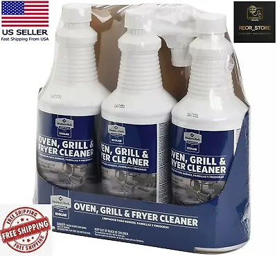 3 PK Restaurant Commercial Oven Grill And Fryer Cleaner 32 Oz. Free Shipping • $16.87
