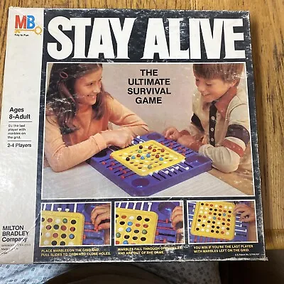 $20 • Buy Vintage 1978 Milton Bradley Stay Alive Marble Strategy Game. Missing 2 Marbles