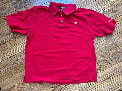 The Masters Collection Polo Mens XL Tiger Red Augusta Georgia 100% Cotton Golf • $8.95