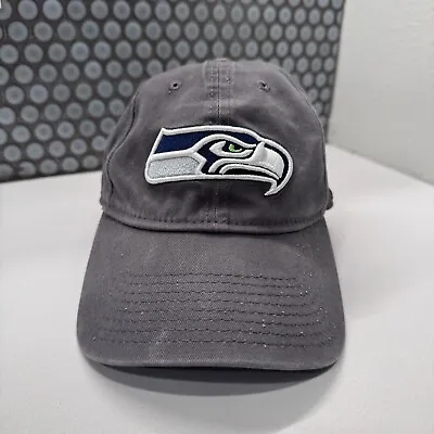 Seattle Seahawks Hat Cap Strap Back Gray Womens One Size Football NFL Logo • $9.99