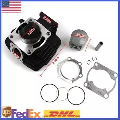 Cylinder 2A7-11311-00 W/ Piston 66mm Circlips Wristpin For 79-81 Yamaha DT175 • $79.89