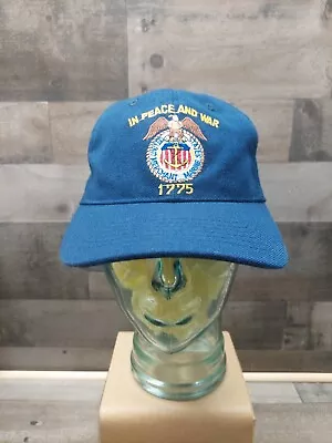 United States Merchant Marine In Peace & In War Blue W/Eagle Crest Snapback Hat • $13.96