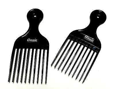 $6.37 • Buy NEW – 2 Pk (TW0) Quality Black Afro Curly Hair Pick Mini Comb Salon Professional