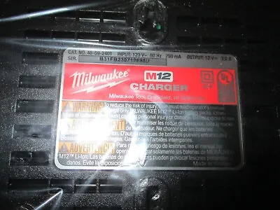  Milwaukee M12 12 Volt Charger Red Lithium-Ion 48-59-2401 • $9.99