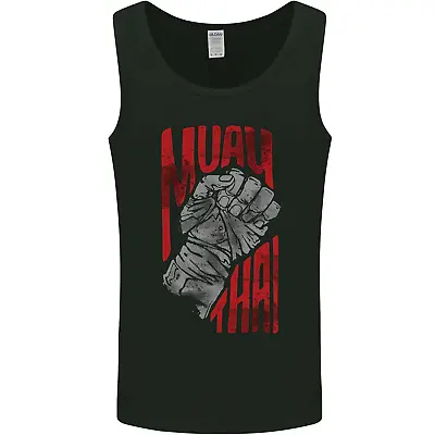 Muay Thai Fighter Fist MMA Martial Arts Mens Vest Tank Top • £10.99