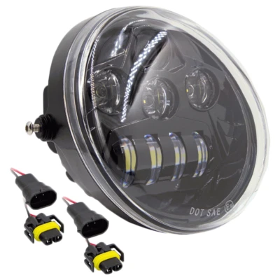 $194 • Buy Saddle Tramp 7  8 LED Oval Motorcycle Light Black Front Face Harley V-Rod 02-17