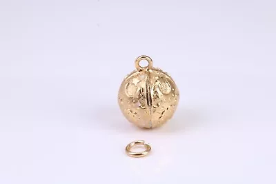 Moon And Star Sphere Charm Made From Solid 9ct Yellow Gold • £695