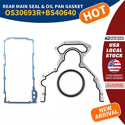 BS40640 & OS30693R Engine Rear Main Seal&Oil Pan Gasket For 2008-2010 Hummer H3 • $35.99